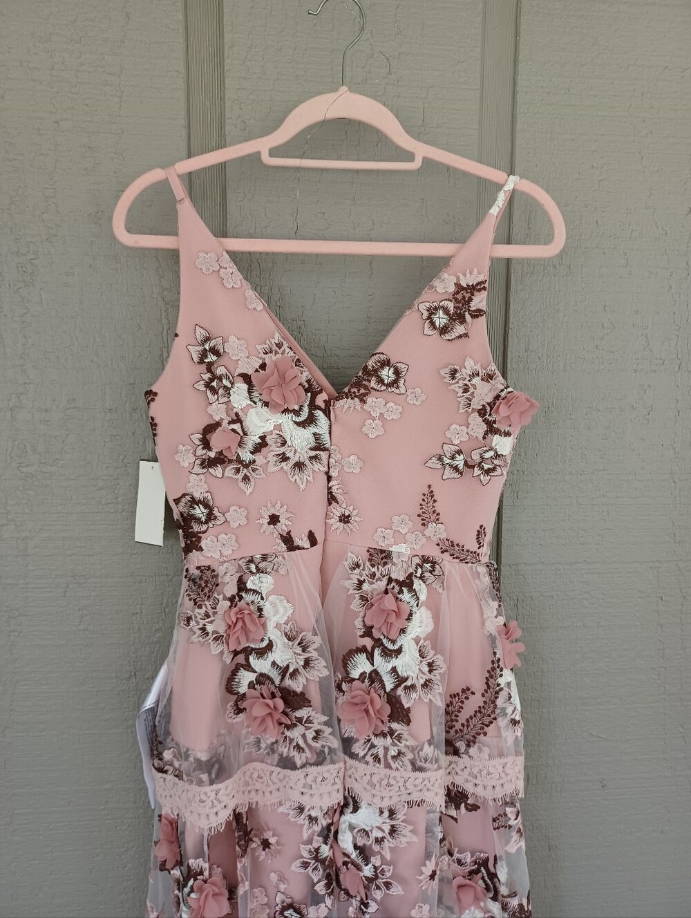 Dress The Population Nellie Floral Embroidered Dress Size S Wedding Guest V Neck - Picture 10 of 14